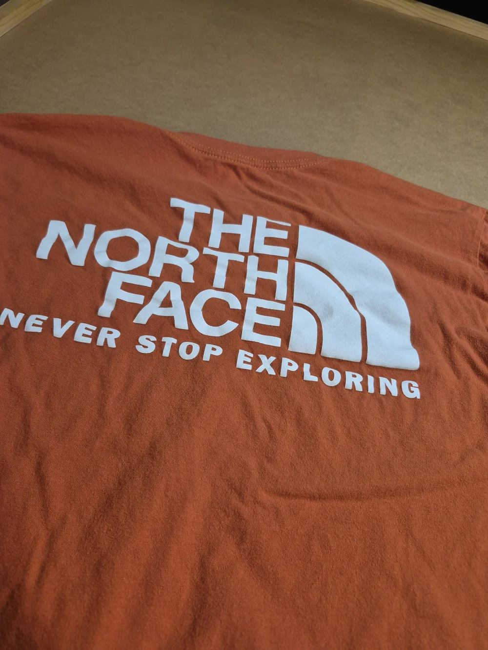 The North Face Men's Long Sleeve Crew Tee - Rust Orange